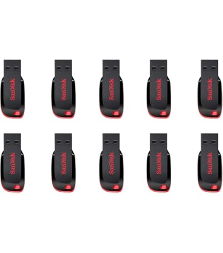 SanDisk 64GB Ultra Flash Drive 5-Pack | 130MB/s USB 3.0 With GoRAM Lanyard Bundle