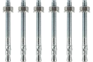 LOLYSIC 60 Stück Bolzenanker,M10x110MM,verzinkter Schwerlastanker,Bolzen,Blitzanker,inkl,Mutter & Unterlegscheibe