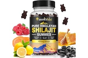 BIBONSE Reine Shilajit Gummies, Himalaya Shilajit Original Gold shilajit Gummis mit Fulvosäure und Spurenelementen zur Energiesteigerung und Immununterstützung, 100% Natürlich und Zuckerfrei, 60 Fruchtgummis