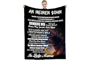 Hsientpe Sohn Geschenke von Mama, Kuscheldecke Geschenk für Sohn, Beste Sohn Geschenke, Mutter Sohn Personalisierte Decke Geschenk, Geburtstagsgeschenk für Meine Sohn, 18 Geburtstag Junge