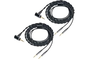 FAAEAL Audio-Ersatzkabel, kompatibel mit Hifiman Sundara HE4XX HE400SE HE560 HE1000V2, Meze 99 Classics, Denon AH-D7200 AH-D9200 Kopfhörer, 3,5 mm auf Dual 3,5 mm (1,5 m, 2er-Pack)