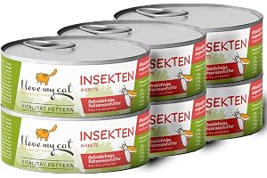 I Love My Cat Kattmat våt med insekter. Spannmålsfritt våtfoder för katter med känslig mage. Kattmat blötmat för katter från