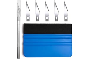 KURKIP Lot de 7 outils de découpe pour papier peint et peindre vinyle, convient pour film de fenêtre, fenêtres de voiture, bleu