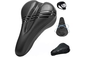 LIBRNTY Housse de Selle de Vélo,Couvre Selle Velo Gel imperméable,Housse de Pluie pour siège de Vélo,Surface en PU améliorée,Housse Selle de Velo Ultra Confortable pour VTT, Vélo de Route