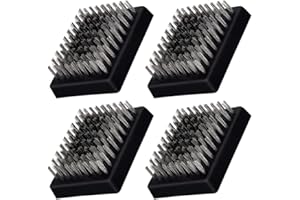 LAANCOO 4pcs têtes de Remplacement des broussailles de Gril, Brosse de Nettoyage de Gril à Poils à Poils à Gril sans Brosse pour Brosse et Gratte