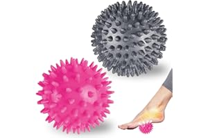 WAYMAYTECY 2 Pezzi Palline Massaggio, 7 CM Riccio, Massaggi dei Punti Trigger, Palla Massaggiante gli Sport per Alleviare lo Stress, per Schiena, Piedi, Recupero Muscolare, Mani, Gambe