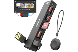 Alxum 8 IN 1 Switch Game Card Reader,Upgraded Version Switch Game Switcher mit Fernbedienung Online Switching 8 Spiele,Multi Game Card Switcher für Nintendo Switch/Switch OLED (8 Spiele Switching)