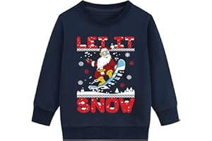DHASIUE Kids Boys Christmas Sweatshirt Jumper Dinosaur Long Sleeve Tops T-Shirt Cotton Casual Toddler Clothes Age 1-7 Years