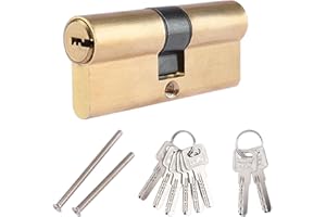 ORTAVA Cylinder zamka, zamek bębenkowy 35/35, długość całkowita 70 mm, cylinder zamykający profilowany podwójny z dwiema śrubami, możliwość łączenia na życzenie do wszystkich rodzajów drzwi