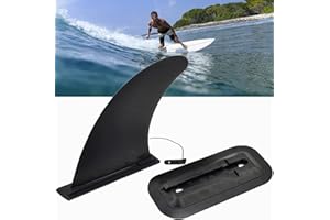 FGen 9inch Pinna Tavola da Surf, Pinna Tavola da Surf Universale Rimovibile con la Base di Pinna, Centro Pinna in Nylon Rinforzato Aggiornato, per Paddleboard Longboard Stand Up Paddleboard Kayak