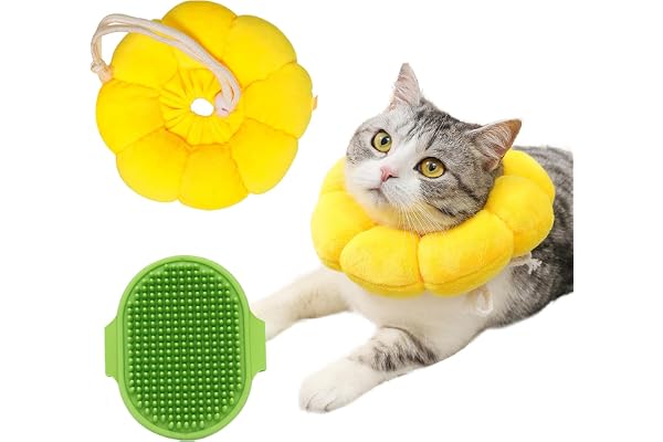 DKDDSSS 2PCS Collerettes pour Chat Chiens, Doux et Confortable Ajustable Collerettes Chat et Chiots, Anti-Morsure Protection, Anti Lechage Après Chirurgie, Protection Prévention des Infections