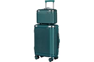 Tavoxda resväska, reseväska, handbagage-resväska, hårdskals-trolleyväska, bagageset, resväskeset, Grön, Klassisk