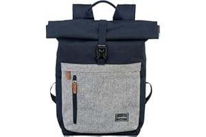 Travelite Handgepäck Rucksack, Laptop Rucksack 15,6 Zoll, BASICS, Reiserucksack Rolltop Funktion, 60 cm, 35 Liter