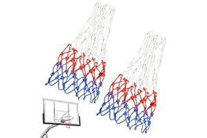 YINGMENGZHIGE 2 Stück Basketball Netz Wetterfest,Vielseitig Basketballkorb Outdoor Wandmontage,Langlebig Robust,Geeignet für den Austausch von Basketballnetzen für die Innen- und Außeninstallation bei jedem Wetter