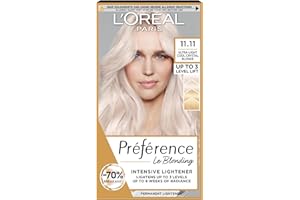 L'Oreal Paris Preference Hair Dye, Long Lasting Brilliance, Luminous Permanent Rich Hair Colour, Achieve radiant, Salon-Inspired Results Shade: 11.11, Venice