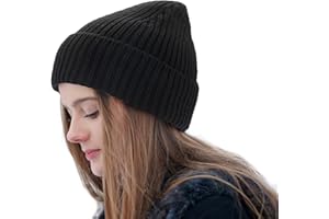 MengPa Women Beanie Hat Knit Winter Hats for Men Unisex Soft Caps Warm Cuffed Beanie