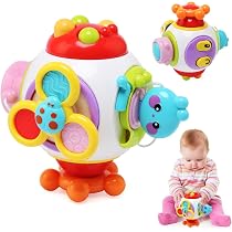 Jouets Bébés 6 Mois : Ensemble Montessori 6 En 1 Éveil Sensoriel | Blocs Empilables, Cube Activité, Anneaux Et Jouets Dentition | Cadeau Anniversaire 1 2 3 Ans