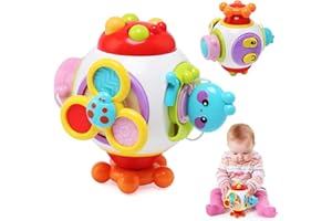 LEADSTAR Zabawki dla dziecko, kostka Montessori do aktywności, 6 w 1 Wielofunkcyjne gry ośrodki edukacyjne, prezent na Boże Narodzenie lub urodziny dla dzieci 1-3 lata