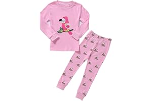 SOIBEEN Girls Pyjamas Set Pajamas 100% Cotton PJs Long Sleeve Short Sleeve Sleepwears 2-12 Years