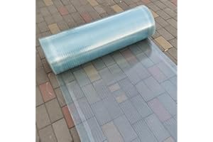 NIANXINN Feuille de Toiture en Polycarbonate,Plaques de Remplacement 0.8mm,Serres Panneaux de Toiture Isolants,Anti-Pluie,Sunshine Board pour Auvent de Serre,Revêtement de Cadre Froid (0.6x2m)