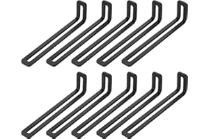 XINGWENHAO Czarny metalowy wspornik narożny L, regulowane gniazdo do drewnianych półek, 90° złącze 120x16x32mm