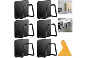 DECORDWELL 6 Piezas Soporte para Esponja, Soporte de Esponja para Fregadero de Cocina, Autoadhesivo Porta Gancho Universal, Accesorios de Cocina, para Fregadero Accesorios