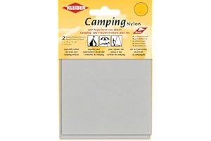 Kleiber + Co.GmbH Camping-Nylon-selbstklebend, Hellgrau, ca. 10 cm x 12 cm