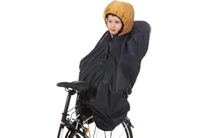 TUCANO URBANO Opossum Summer, copri-seggiolino compattabile compatibile con seggiolini posteriori da bicicletta. Poncho antipioggia bimbo. Impermeabile antivento bimbi dai 68 ai 104cm e dai 9 ai 22kg. Blu
