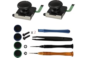 3D Analog Joystick kompatibel mit Switch Joycon, Timorn Joystick Ersatzteile Thumb Stick Reparatursatz für Joycon Controller mit Schraubendreher Pinzette Pry Tools und Thumbstick Kappen