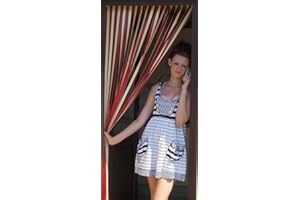 HOLLAND PLASTICS ORIGINAL BRAND Heavy Duty Bug Blind,Strip Blind-90cm wide- Complete with self adhesive fitting hooks for Plastic Door frames- Largest available from drop down menu (STRAWBERRIES & CREAM)