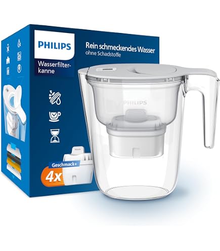 Carafe Filtrante PearlCo 2.4L - Filtre à Eau Compatible Brita Classic - Anthracite