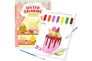 LIKYMO Colouring Book for Children - Water Painting Books for Kids Arts and Crafts Water Colouring Book 3 4 5 6 7 8 Year Old Boy Girl Gifts (Desserts)