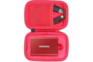 co2CREA Duro Viaggio Caso Copertina coustodia per Samsung Memorie T7 / T7 Touch SSD Esterno Portatile（rosso）(solo scatola)