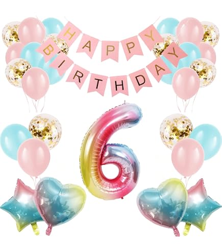 Striscione Olografico Per 6° Compleanno Rosa | Banner Festa Lungo 3,9 M Per Decorazioni Interne Ed Esterne | Festa Bimba - 2