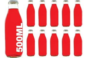 slkfactory 10 des Bouteilles en Verre de 500 ML vides Bouteilles de jus de