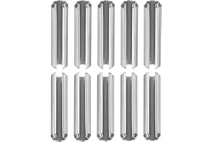 DTGN 4x20mm(DxL) Pasadores de Resorte Ranurados - 20 Piezas - para Hogar Máquina Sujetador - Ranurado Resorte Pasador de 304 Inoxidable Acero Pasador Tensión Divididos - Plateado