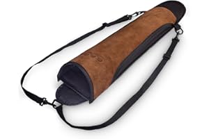 YAK ARCHERY Hunter FL? Köcher für den Rücken, aus robustem Nylon, mit Lederbezug