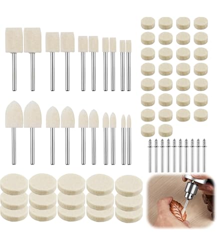 PP 50Pcs Wool Felt Buffing Wheel 25MM/13MM/10MM Wool Felt Buffing Wheel 25mm 13mm 10mm Wool Felt Buffing Wheel Grinding Polishing Pad 3pcs I.413872803 - View #8