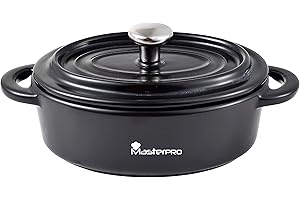 Casserole Masterpro Ovale Noir Grès (16 x 9,8 x 4,5 cm)