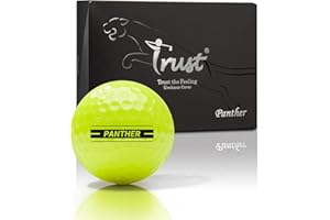 Trust Golf Ball Panther | Engineered to Break 100 | Big MAX Core for Maximum Distance & Precision Flight | Ultra-Soft Feel with Urethane Cover for Stopping Power (12/48 Balls, White/Yellow/Orange)