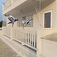 WNE Jaliwale UV Stabilized HDPE Anti Bird Net/Pigeon Net/Child Protection Net Tying Ropes Attached | 10x6 Ft | Clips & Cup Hooks Installation Kit Included - White