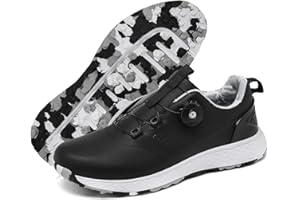 Solamni Mens Golf Shoes Waterproof Golf Footwear Professional Anti-Slip Outdoor Casual Golf Trainning Sneakers