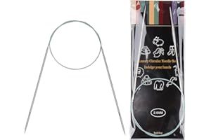 Aeelike 2.5mm Circular Knitting Needles 60cm, Metal Stainless Steel Round Knitting Needles with Fixed Cable for Knitting Hats, Socks and Magic Loop, Circular Needles 2.5mm