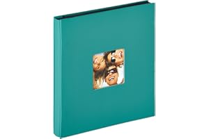 walther design album fotografico verde petrolio 400 foto 10x15 cm Album slip-in con ritaglio copertina, Fun EA-110-K