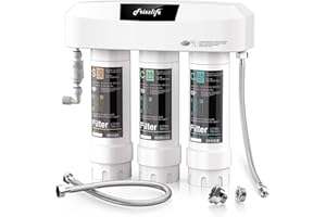 Frizzlife Système de Filtre à Eau Sous Évier SK99-NEW, Connexion Directe, Certifié NSF/ANSI 53&42, 0,5 Micron, 3 Étapes filtration d'eau, Réduit Plomb, Chlore, Chloramine, Fluorure & Mauvais Goûts