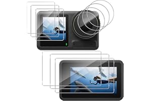 DGUSO Protezione Pellicola per DJI OSMO Action 4 Obiettivo [3+3+3 Pezzi] DJI Osmo Action 4 Vetro Temperato Proteggi Schermo Screen, 0,3 mm Durezza 9H Antigraffio