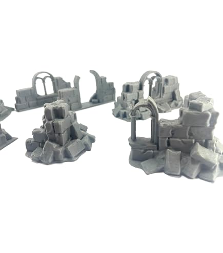 Lot De 4 Cratères Pour Wargames 28mm – Scénographie Sci-Fi, Compatible Warhammer 40K