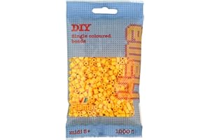 HAMA - sachet de perles à repasser | env. 1000 perles midi | loisirs créatifs et mosaïques pour enfants dès 5 ans | jeu créatif et décoration artisanale | Yellow
