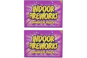 B4E Pack of 2 Indoor Fireworks Bumper Packs, 4th Generation Party Set with Black Mamba Snakes, Banging Bogies, Sparklers, Ice Fountains