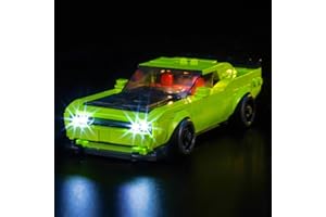 LocoLee Led Light Set Compatible with Lego 77237 Dodge Challenger SRT Hellcat Sports Car Led Decoration Lighting Kit Compatible with Lego 77237 Building Blocks Model,Only Lights Set,No Model